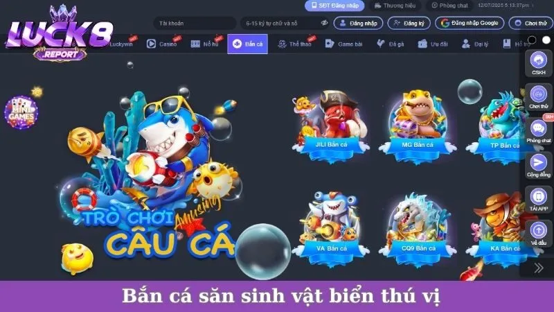 Bắn cá Luck8 siêu hấp dẫn